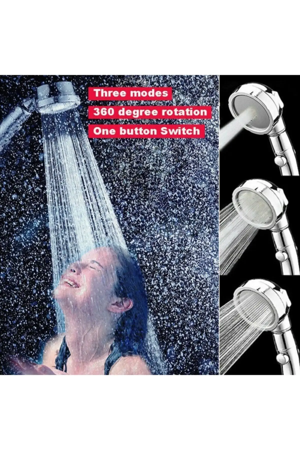 Экономия воды 3 функции насадка для душа ванной комнаты кнопка включения и