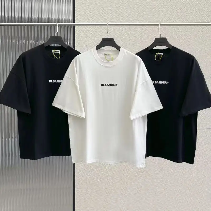 

2023ss High Quality Jil Sander Style for Lovers Print Men's Short Sleeve Women'soversized T-shirt