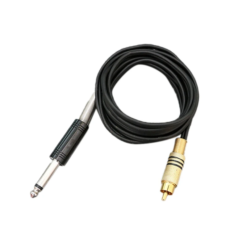 

1.8 M Tattoo Cable, Clip For Connection, RCA, Made Of Soft Silicone, Tattoo Clip, For Tattoo Machine (Black)