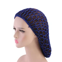 womens fashion lady weaving network mesh plate hair hat nightcap hair care cap