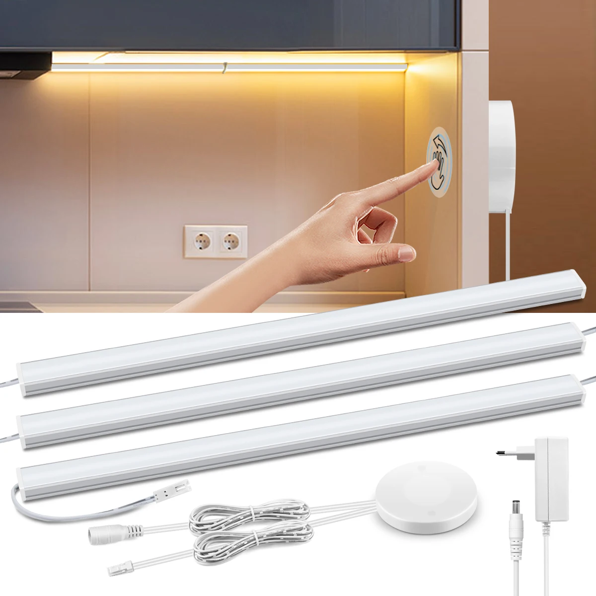 

Wood With Series Kitchen Bar Home Switch Scan Lamp Lights Connection Dimming Under Touch Cabinet Penetrable Hand Wardrobe