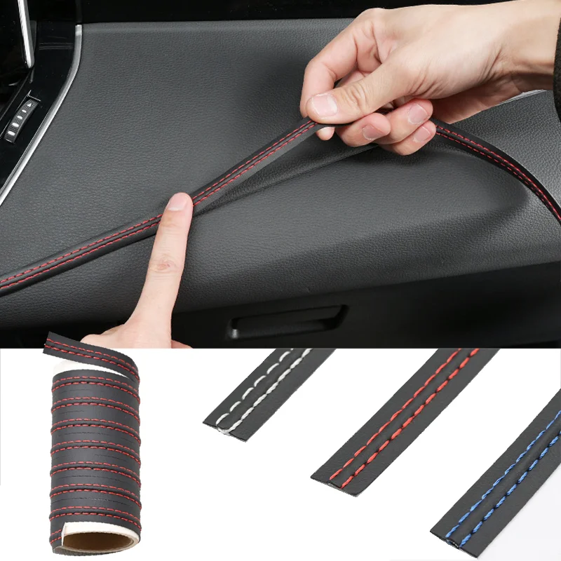 

Pu leather Car Style Universal DIY Flexible Interior Moulding Trim Strips Car Accessori Decoration Braid Strip Dashboard Sticker