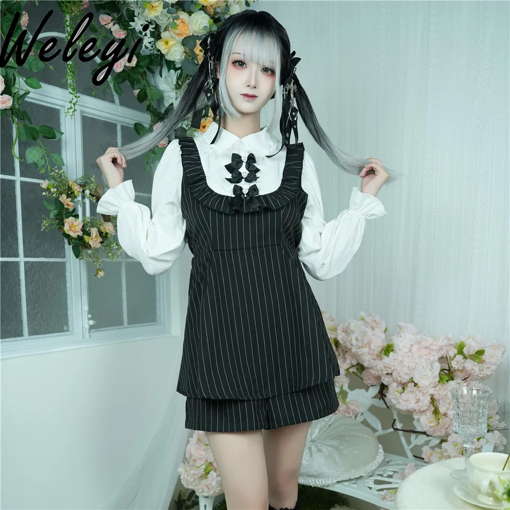 Японская одежда с бантом для женщин осень 2024 новинка Лолиты массовое