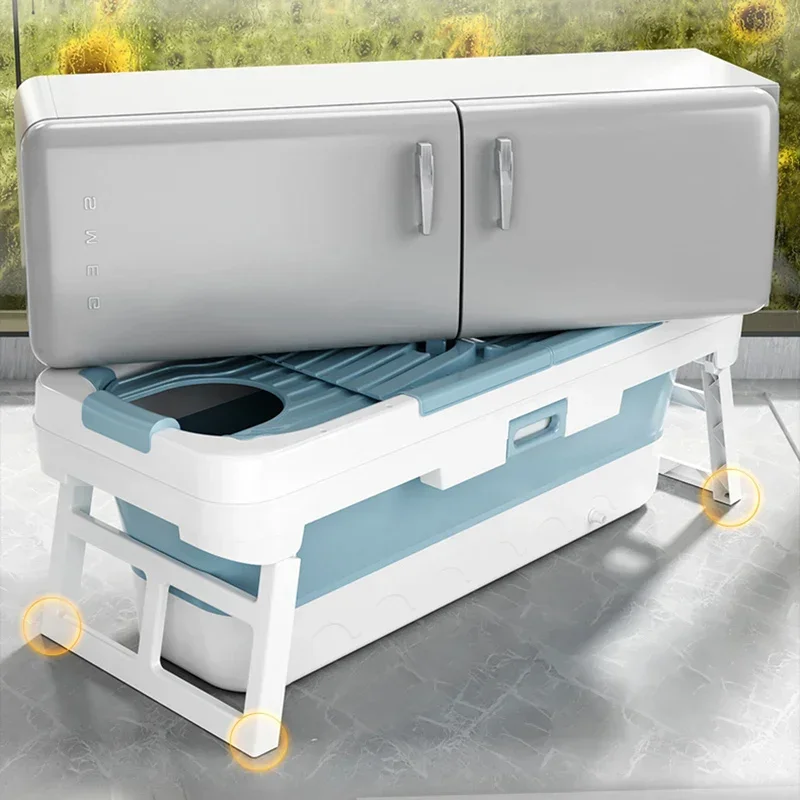 Портативная складная ванна для детей пластиковая плавания ведро взрослых крышка