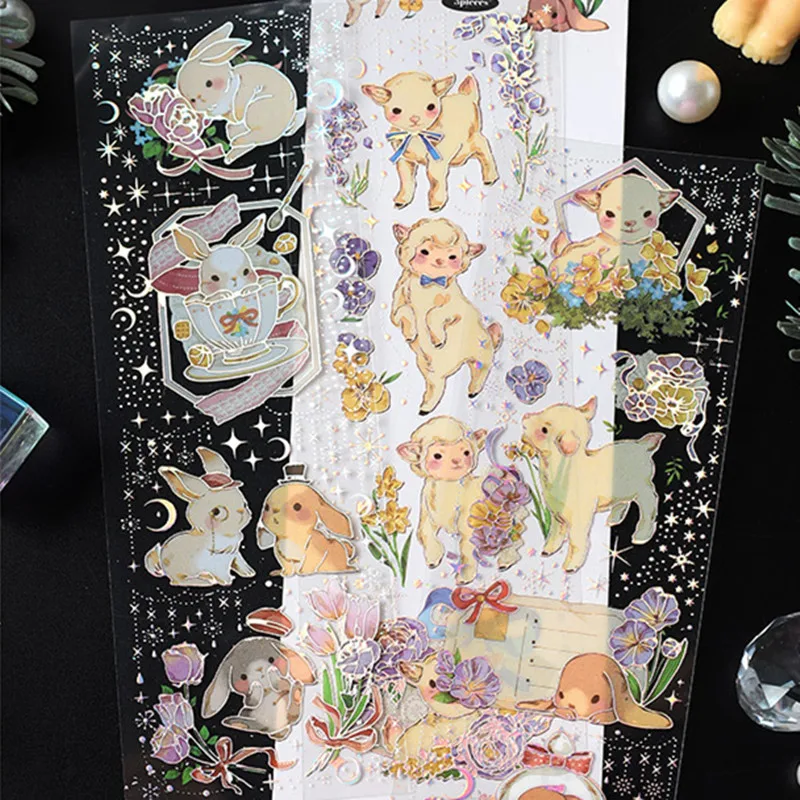 

20 листов, винтажные наклейки для домашних животных