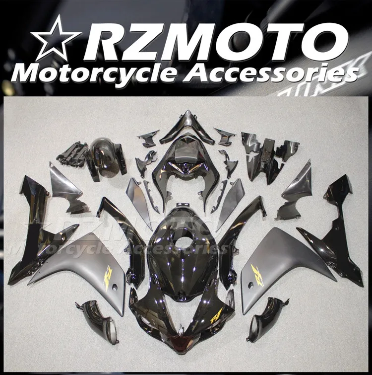 

Injection Mold New ABS Whole Fairings Kit fit for YAMAHA YZF-R1 2007 2008 07 08 Bodywork set + Tank cover Black