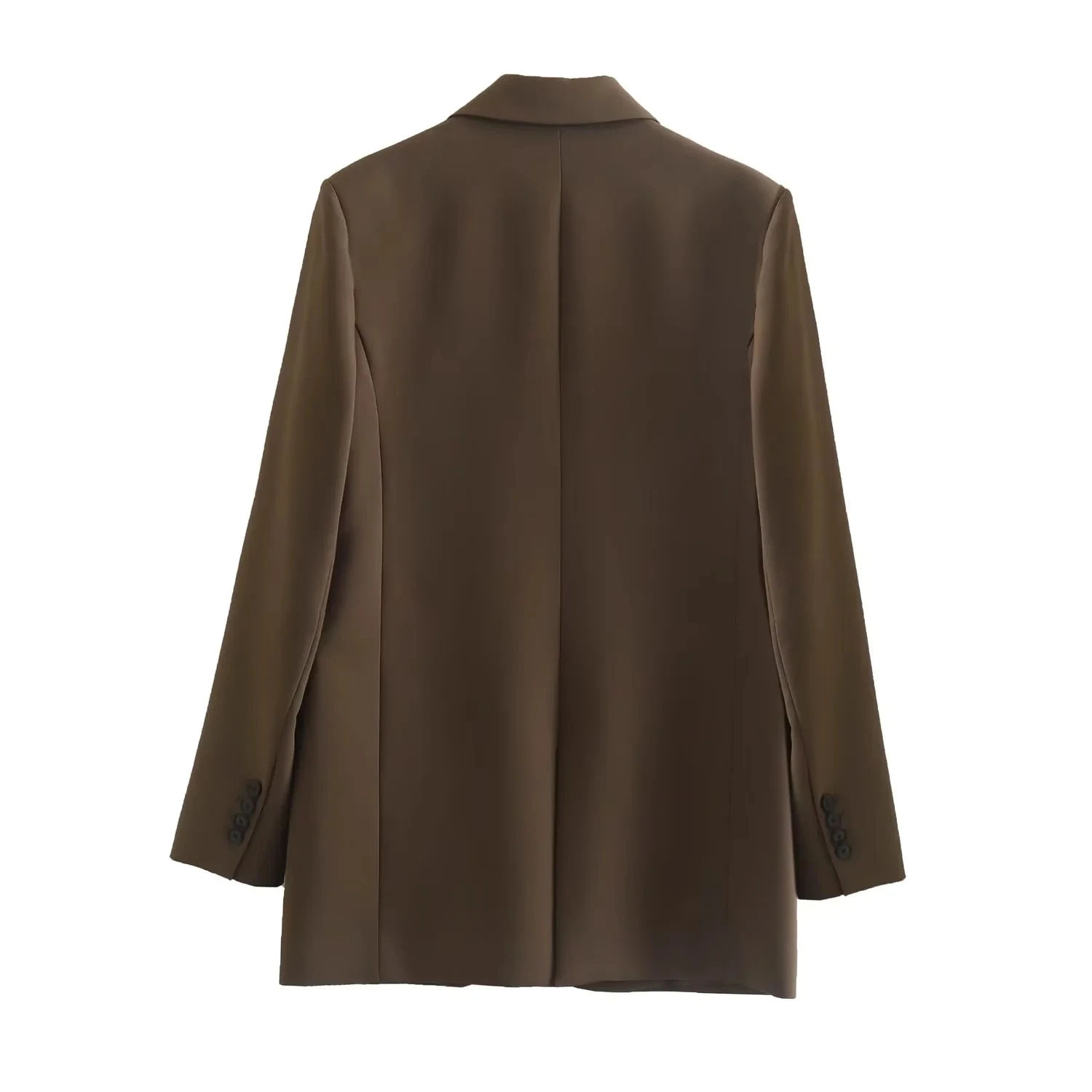 Maxdutti French Style Office Lady Fashion Vintage Jacket Simple Casual Blazers Women