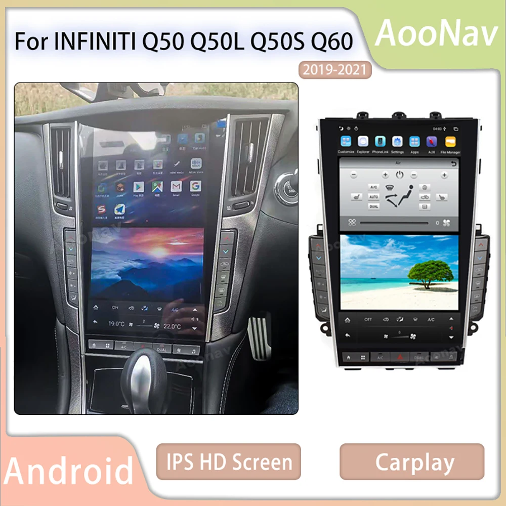 13.6 Mark 5 Radio Android per INFINITI Q50 Q50L Q50S Q60 2014-2021 lettore multimediale per auto Autoradio Stereo supporto OEM 360 fotocamera