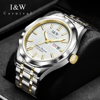 iw mens light luxury calendar display watch automatic 30m waterproof mechanical wristwatches stainless steel strap reloj hombre