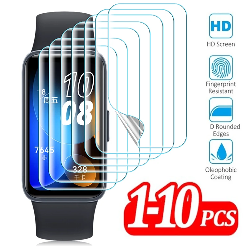 

3D изогнутая защитная пленка на весь экран для умных часов Huawei Band 8, Прозрачная мягкая Гидрогелевая пленка, не стекло для Huawei Band 8