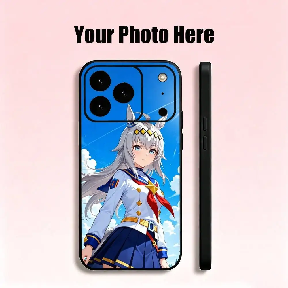 Фото Чехол для телефона Anime Oguri C-Cap Uma M-Musume для iPhone 17, 16, 15, 14, 13, 12 Pro Max и других моделей, мягкий черный чехол №3