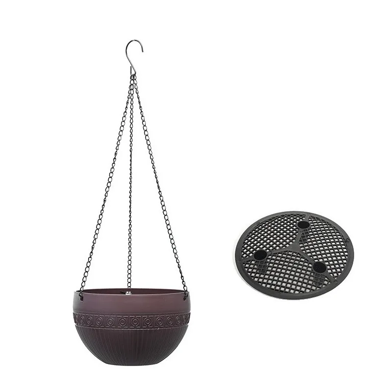 

Imitation Rattan Hanging Basket Flower Pot Chain Basin Economic Hydroponic Plants Plant Grow Basin Home Garden Decoration