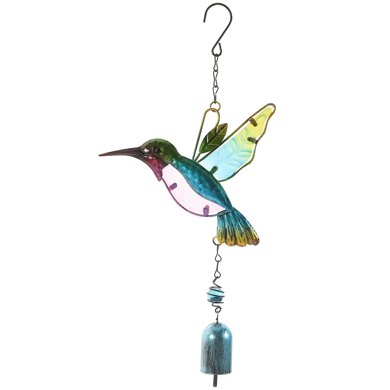

Wind Hummingbird Chimes Wall Chime Garden Hanging Sculpture Catcher Bell Bird Pendant Handicraft 3D Decal Decor Birds Decorative