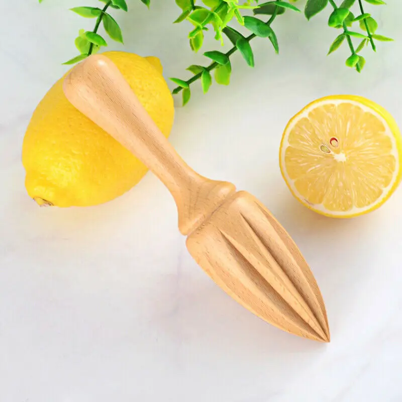 

1pc Ten-corner Shape Wooden Lemon Squeezer Hand Press Manual Juicer Fruit Orange Citrus Juice Extractor Kitchen Products