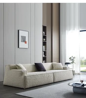 italian minimalist 5d cloth sofa living room light luxury modern combination large family designer straight row floor sofa
