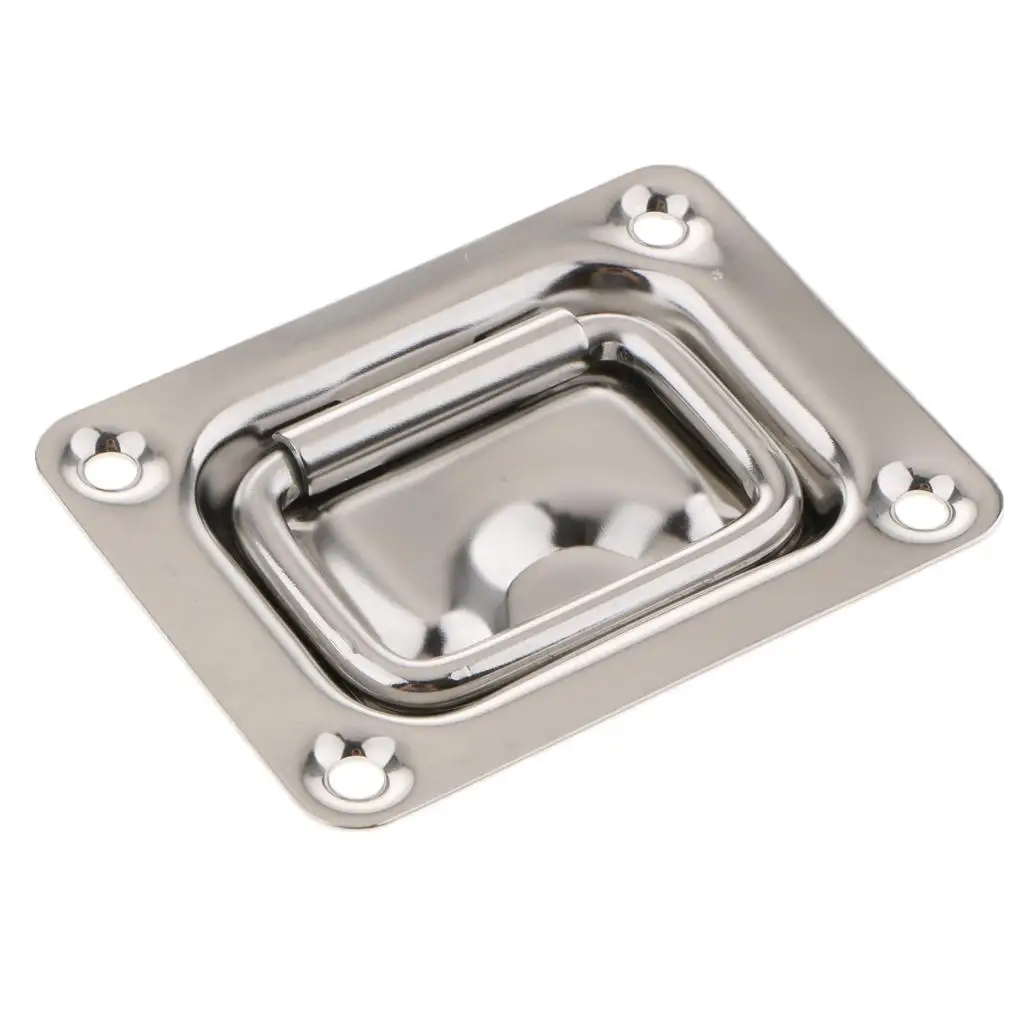 

Rectangular Recessed Stainless Steel, Pull Handle Flush Lift for Marine Boat RV -76 x 57mm / 3 x 2.2 inch