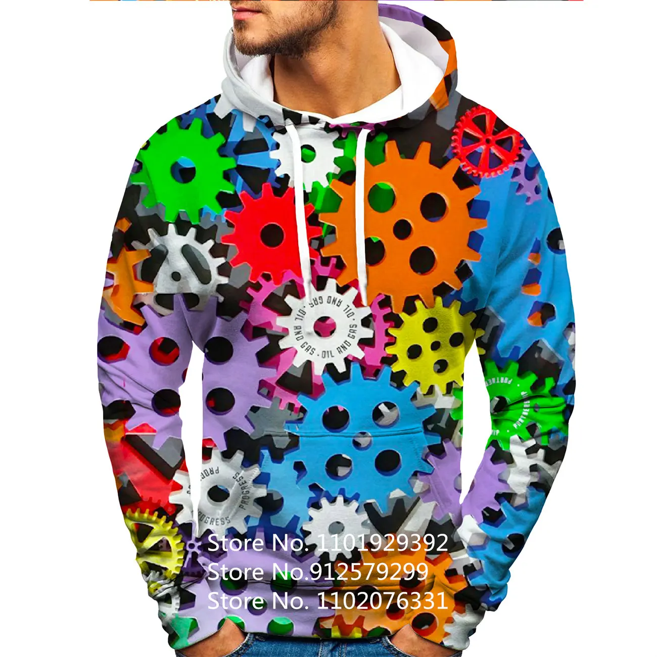 Men's/Women's Fashion Gear Machinery 3d Printed Hoodies 2022 Male Casual Hoodies Punk Sweatshirts Men's Hip Hop Pullover Tops
