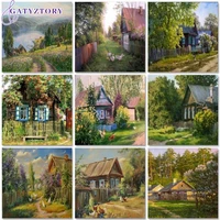 gatyztory acrylic painting by numbers for adults picture paint landscape coloring by numbers art supplies home decor