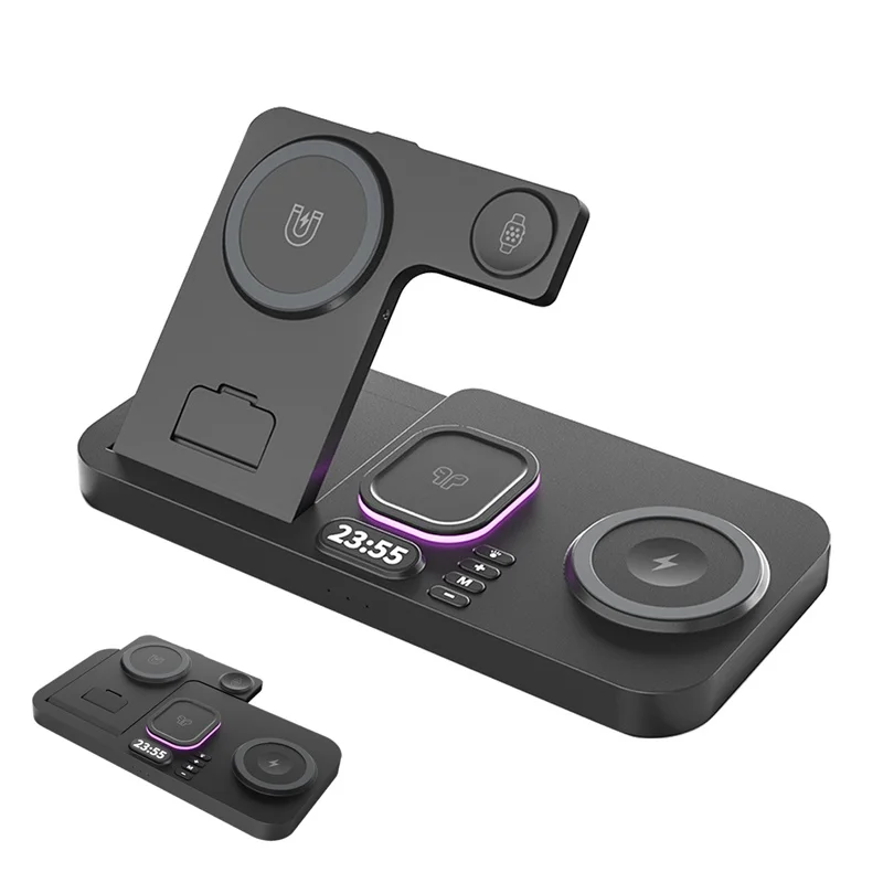 Беспроводное зарядное устройство-подставка для Iphone Samsung Airpods Pro Huawei Apple Watch