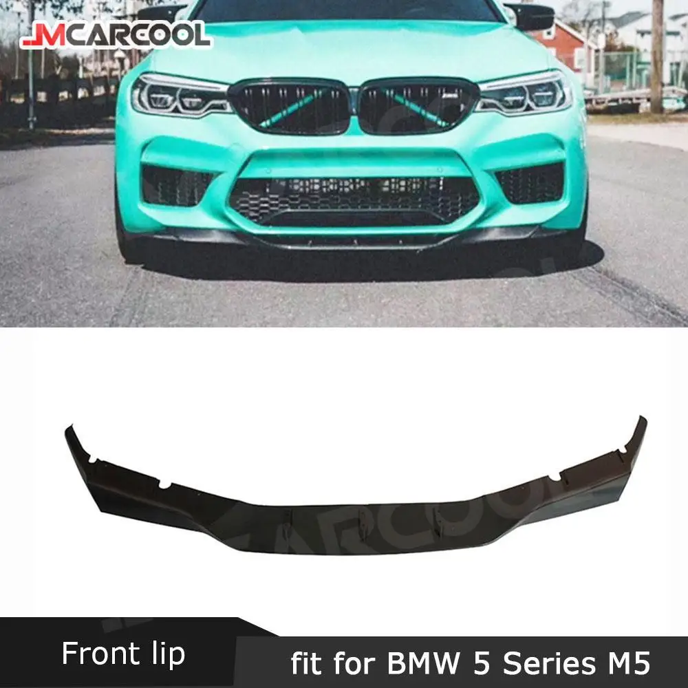 

ABS Carbon Look Front Bumper Lip Spoiler For BMW 5 Series F90 M5 Sedan 2018 - 2020 Guard Splitter Plate Bodykits Car Styling