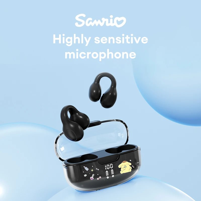 Miniso Sanrio BL06 Bluetooth 5 3 Беспроводные наушники Cute Hello Kitty Наушники с зажимом для ушей HIFI