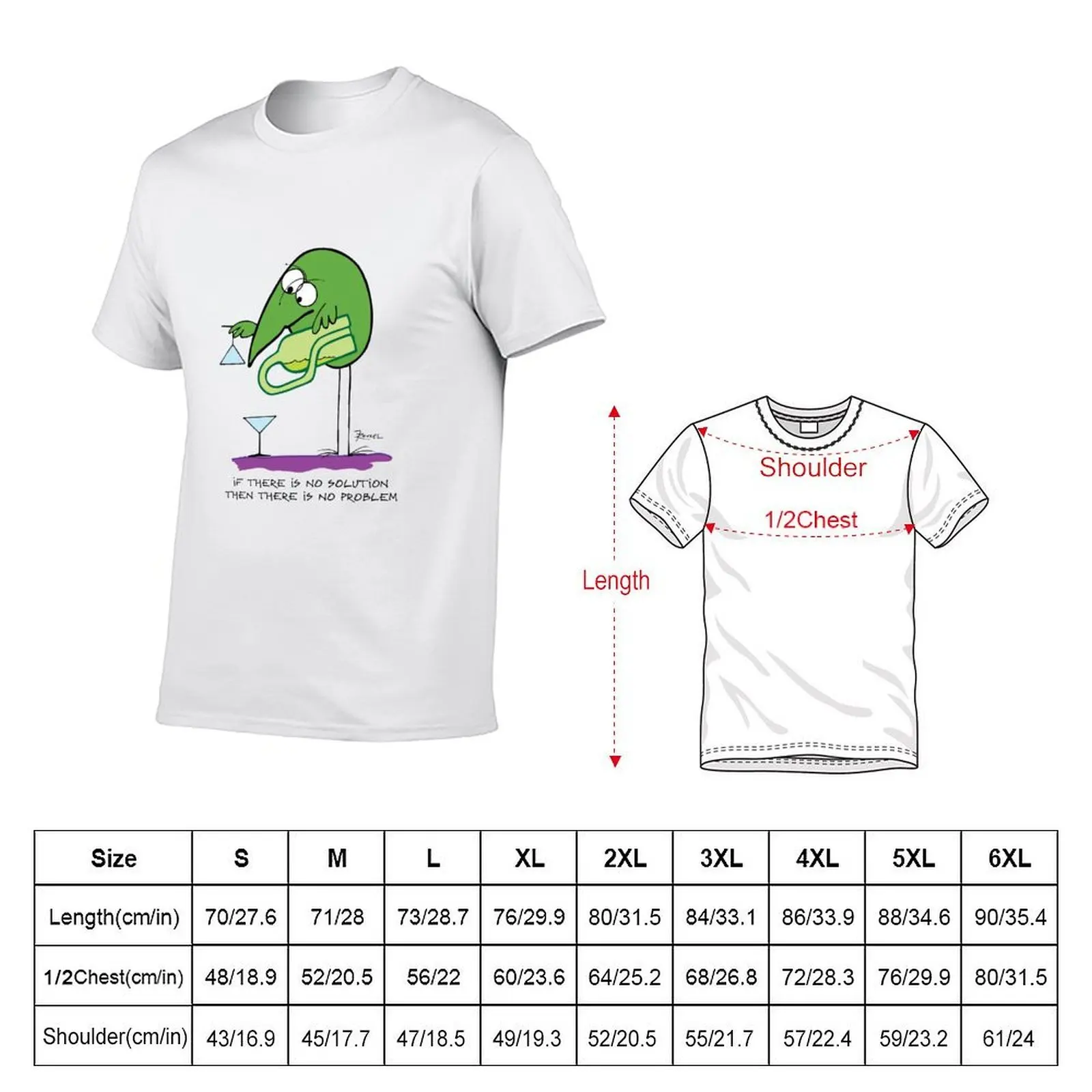 No problem with the shadoks T-Shirt t shirts for man graphic vintage man tshirt T-Shirt (art.: 3920d2404db02) - 3920d2404db02
