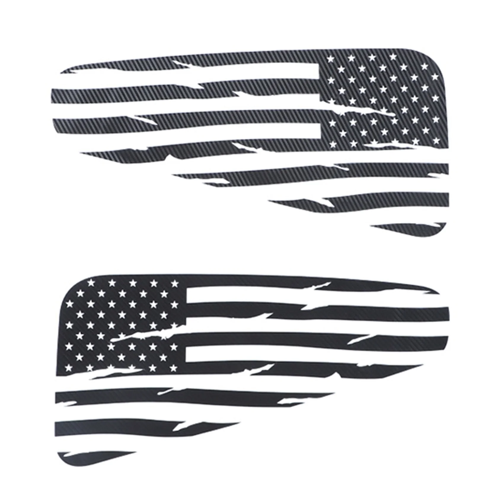 

Window Decal Rear Window Distressed Flag Sticker Rear Triangle Window Cover Trim for Ford Mustang 2008-2014
