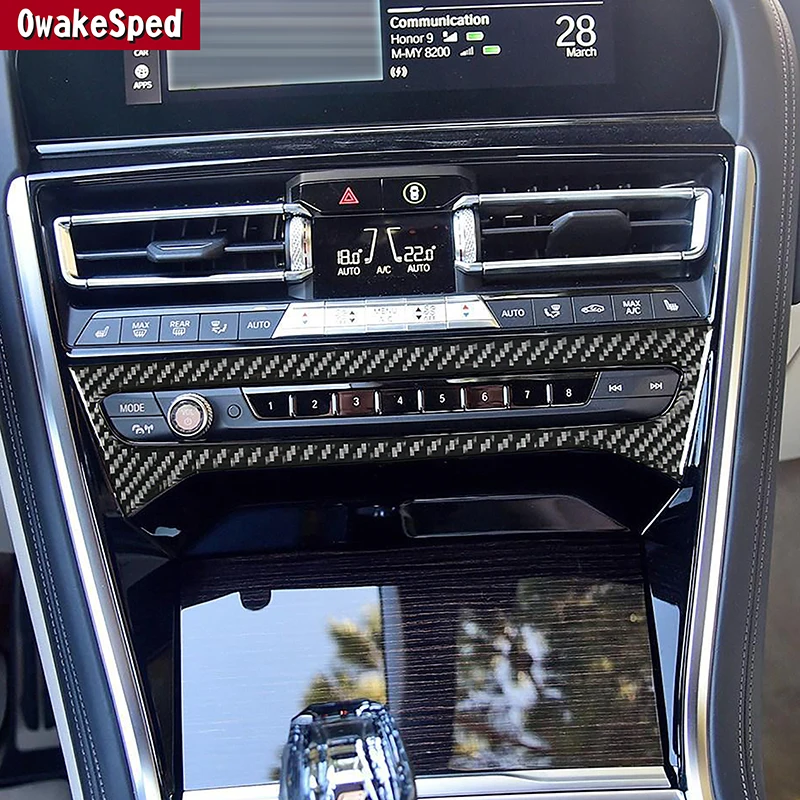 

Центральная панель управления CD рамка для BMW 8 серии G14 G15 G16 2019-2023 отделка из углеродного волокна интерьер декоративные автомобильные аксессуары наклейки