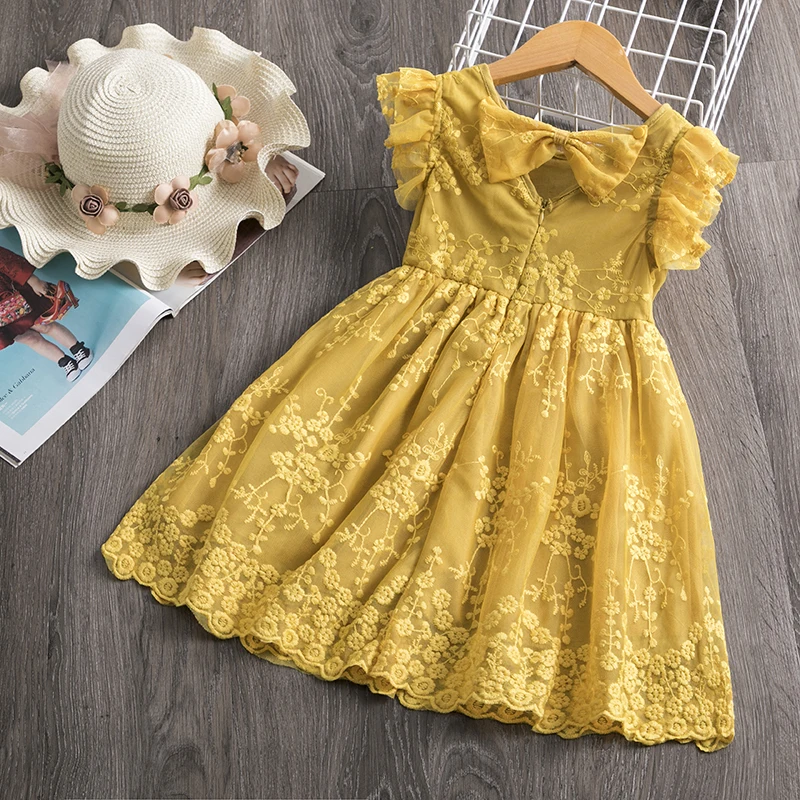 Christmas Girl Dress Lace Princess Party Dress For Girls Wedding Vestidos Red Kids Clothes Children New Year Party Dresses