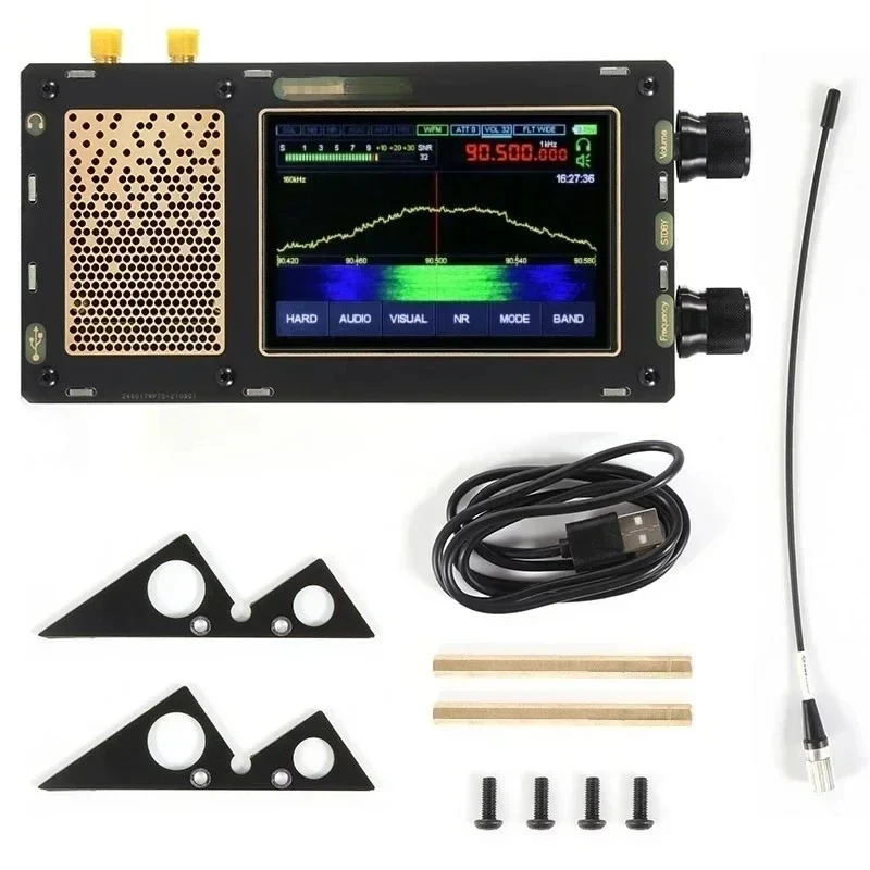 HFDY V3 Улучшенная версия 1.10D 50KHz-2GHz V1.10D Malahit SDR Приемник Радио DSP с поддержкой кода Две