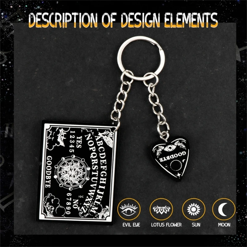 Брелок для гадания планшетка Таро игра доска духов готическая брелок сделай сам