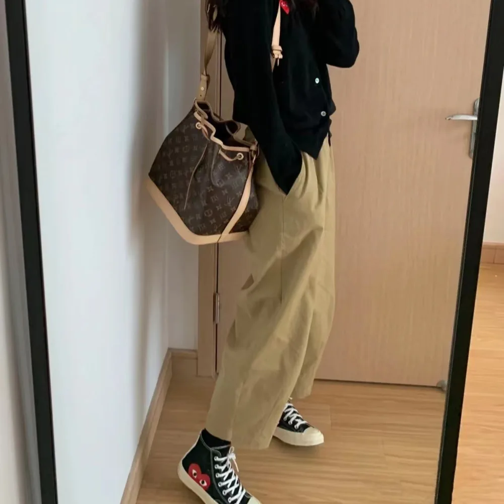 

Новинка 2022, повседневные мешковатые брюки-карго, женские модные брюки Y2k, Женская винтажная уличная одежда, брюки с высокой талией, Женские о...