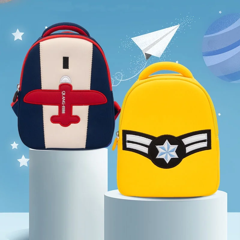 Children Cute Airplane Backpacks New Girls Boys Cartoon Anti Lost Small School Bags for Kindergarten Fashion Bag All-match