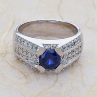 woman rings korean fashion gothic accessories geometric inlaid zirconium sapphire gold jewelry engagement ring anillos mujer