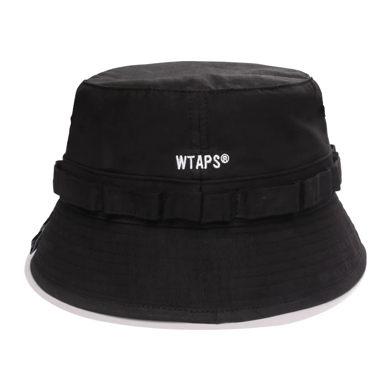 

WTAPS 2023 men and women embroidered casual black basin jungle waterproof sunshade fisherman's hat MZ137