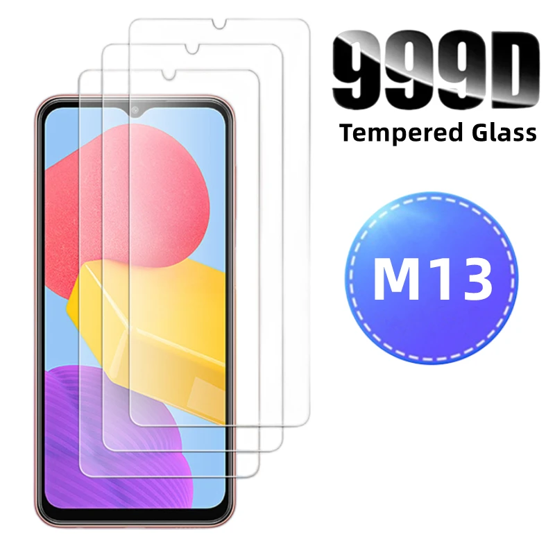 1-3Pcs Screen Protector Glass For Samsung Galaxy M13 5G Transparent Tempered Glass M13 Anti-scratch Protective Film Cover