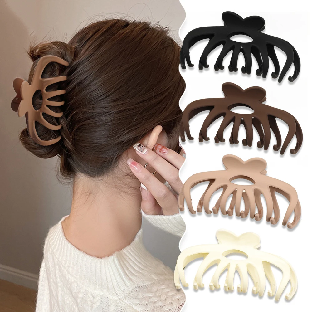

Girl Coffee Color Hair Accessories Large Pumpkin Hairpin Shark Clip Sweet Headdress Hairpin High-end Hair Clip Wholesale