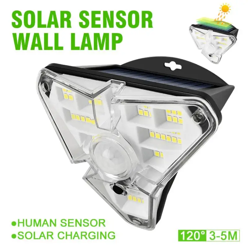 

Solar Light 68SMD Outdoor Waterproof Solar Wall Lamp with Motion Sensor Solar Powered Sunlight Spotlights for Garden Decor