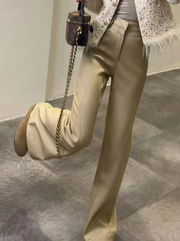 Европейские товары больших размеров маленькие прямые свободные брюки с высокой