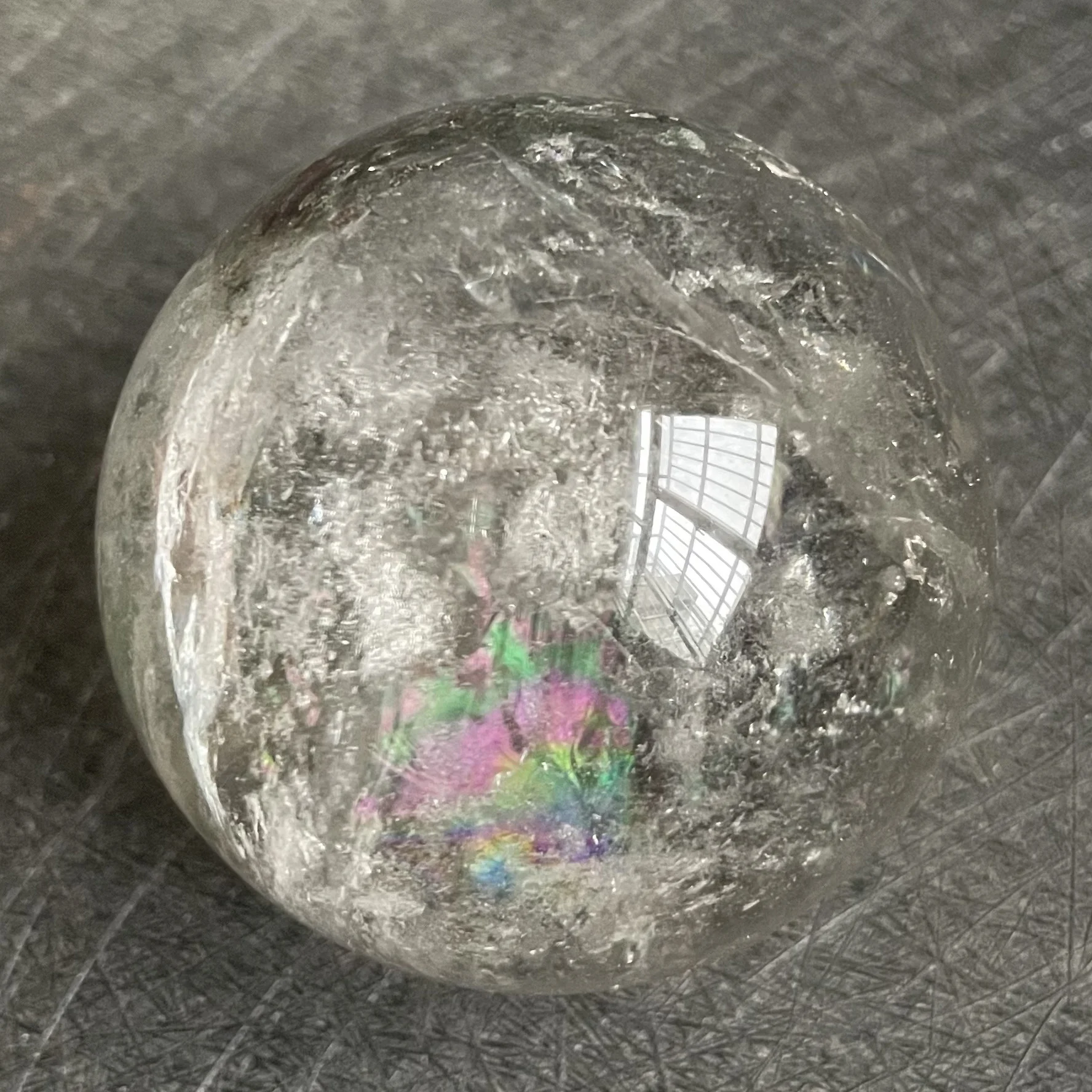 

162 г Натуральная Зеленая фантомная Сфера украшение полированный кварцевый хрустальный шар Рейки Исцеление