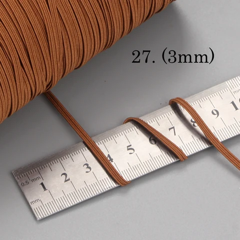 10 м 3 мм многоцветная полиэфирная латексная плоская эластичная лента «сделай сам» для шитья одежды сумок брюк эластичная лента