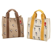 sanrio kawaii snoopy womens bags embroidery canvas handbags cartoon cute students casual versatile tote bags shoulder bags