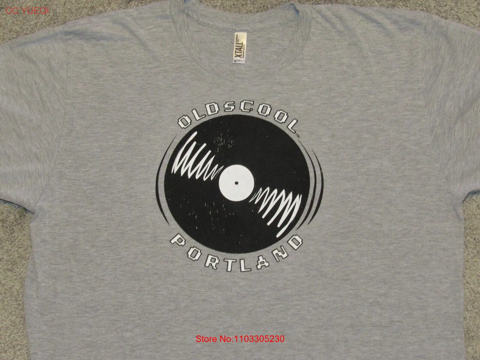 OLDSCOOL Виниловая пластинка Portland ФУТБОЛКА Мужская XL Высокая крутая школьная музыка