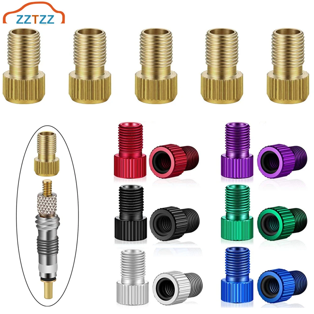 

5 Pieces Bike Presta Valve Adapter Convert Presta to Schrader Bicycle Tire Valve Converter for Bike Bicycle Tire Air Pump
