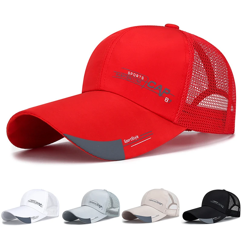 

Mesh Headgear Sun Hat Ponytail Baseball Cap Summer Women Men Adjustable Black Hat Outdoor Soft Casual Snapback Mesh Cap