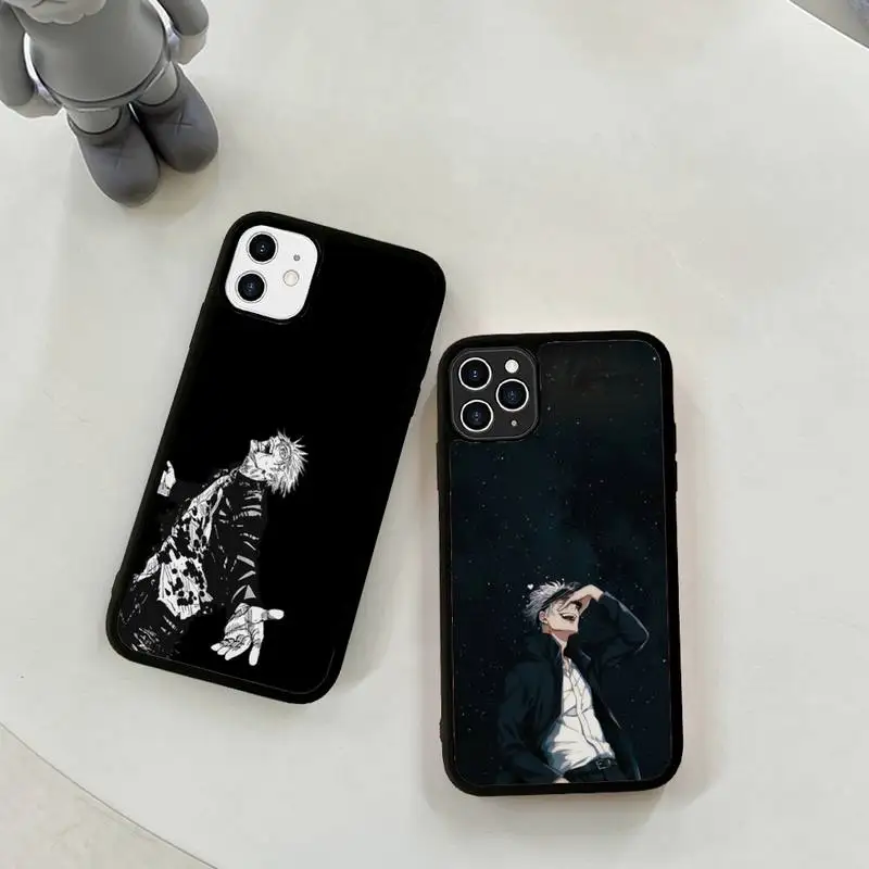 

Anime Jujutsu Kaisen Gojo Satoru Phone Case Silicone PC+TPU Case for iPhone 11 12 13 Pro Max 8 7 6 Plus X SE XR Hard Fundas