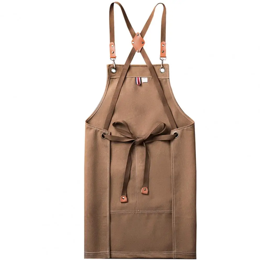 

Водонепроницаемый Фартук для садоводства, маслостойкий и износостойкий Кухонный Фартук с перекрестной спинкой, фартук для художника в коф...