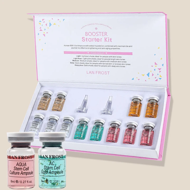 

Mesowhite Serum Kit BB Cream Glow Face Serum Whitening Gold Ampoule Foundation cream Facial Meso Starter Kit for Anti Aging