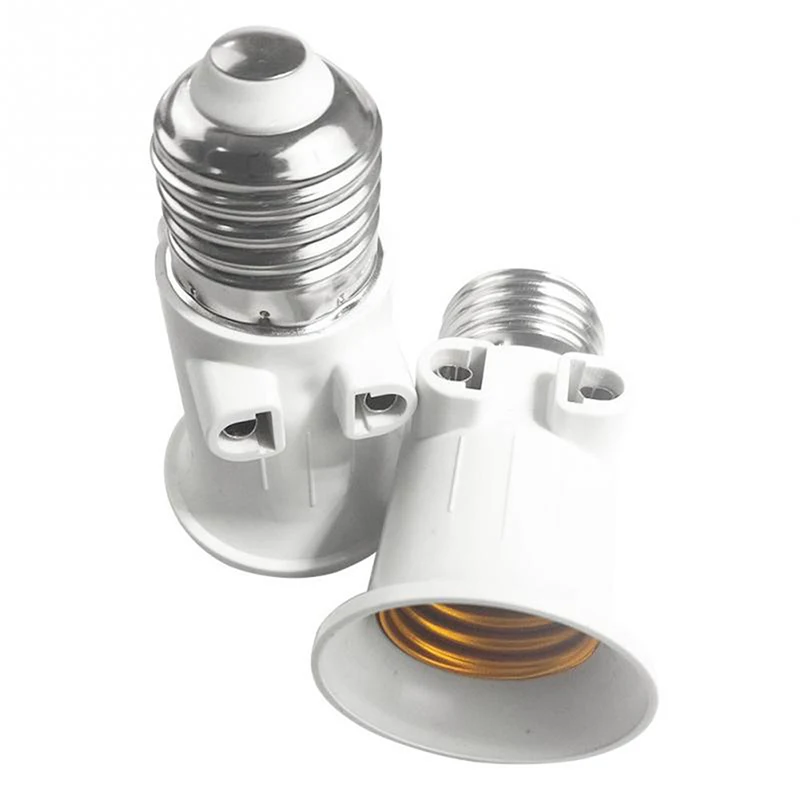 4/6pcs Light Socket Adapter E27 PBT Lamp Holder EU LED Bulb Used Into 2-pin Plug Base Socket Conversion for Home Bulb Adapter
