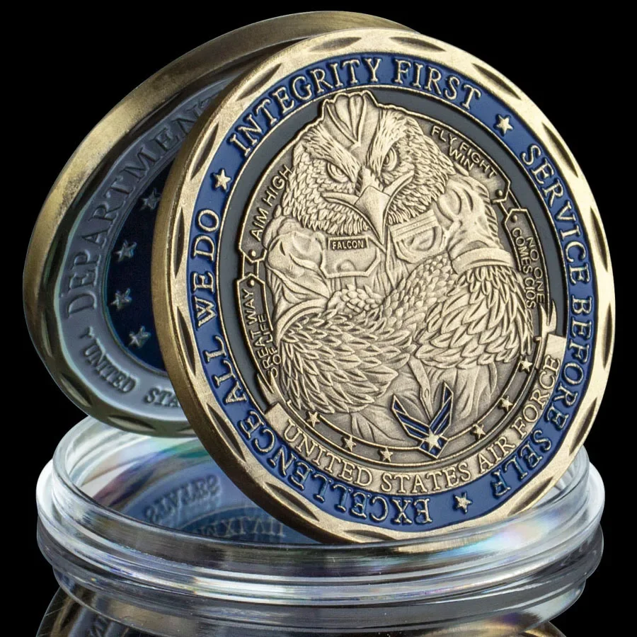 Военная сувенирная монета Департамент ВВС Honor Challenge медная коллекционная